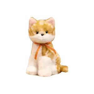 Очаровательные плюшевые куклы котят с бантиком высота 18см/25см OU DI PIG