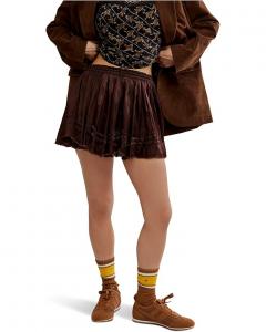 Юбка Free People One Third Charm Mini Skirt, цвет French Chocolate
