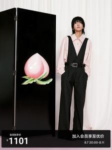 Комбинезон Moco с v-образным вырезом и широкими брюками, черный