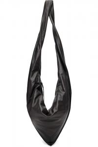 Lemaire Маленькая сумка-шарф из черного и коричневого материала с удлиненной ручкой