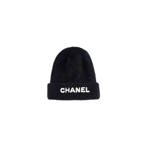 CHANEL Кашемировая женская шапка черная, Black