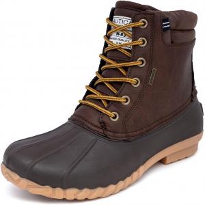 Мужские ботинки Nautica Duck водонепроницаемые с утепленной подкладкой для снега и дождя, зимние ботинки на шнуровке Channing, расширенные размеры 7-16