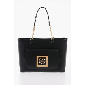 Черная полиэтиленовая сумка-тоут Moschino, Black