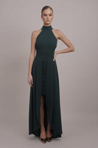 Платье WAL G. JULIA TULIP HIGH NECK MAXI, Forest Green/Dark Green