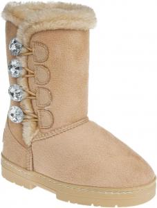 Детские зимние сапожки bebe для девочек, удобные и уютные модные ботильоны - теплые сапожки для девочек (малыши/маленькие дети/старшие дети), Sand 2