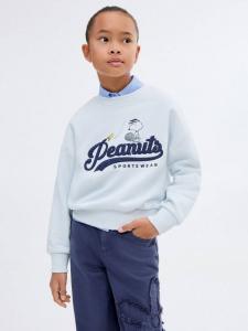 Детский хлопковый свитшот Snoopy Peanuts Mango, Pastel Blue