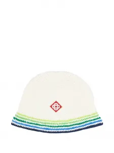 Панама с полосатыми деталями Casablanca Kids, белый