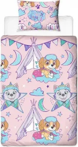 Щенячий патруль - Комплект постельного белья "Ночевка" AG378 (односпальная кровать) (розовый) Paw Patrol