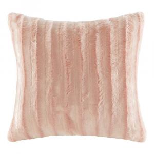 Квадратная подушка из искусственного меха Madison Park Duke, цвет Blush