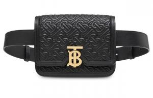 Burberry Женская поясная сумка из телячьей кожи черная