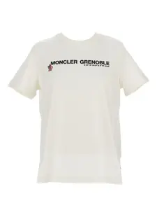 Футболка с нашивкой-логотипом Moncler Grenoble, белый