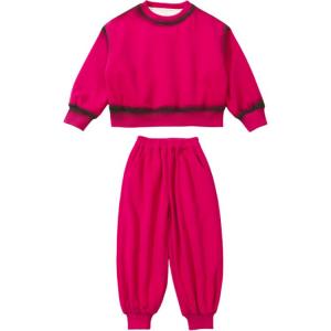 Детская повседневная спортивная одежда с круглым вырезом и коротким рукавом PROTECTCAMEL, розовый красный