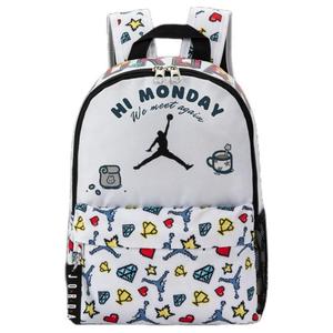 Jordan Полиэстеровый рюкзак обычный унисекс белый, HI MONDAY