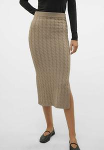 Юбка Vero Moda VMLORELLA HOHE TAILLE LANGER , Medium Grey Melange/Dark Grey