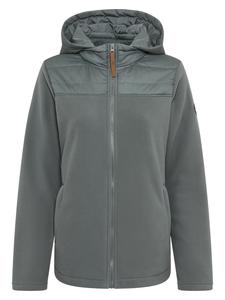 Гибридная куртка зелено-серого цвета Polarino