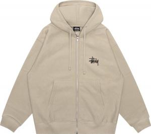Худи Stussy Basic Zip 'Khaki', зеленый