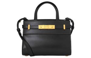 Кожаная наплечная сумка через плечо женская черная SAINT LAURENT