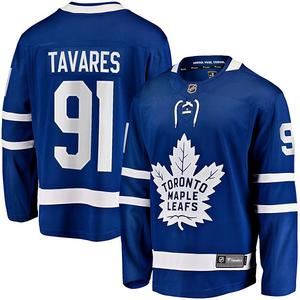 Мужская синяя домашняя джерси Toronto Maple Leafs для игрока John Tavares Fanatics