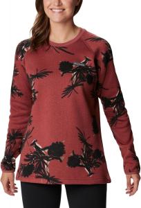 Columbia womens Sweater Weather Crew, Beetroot Pinecones