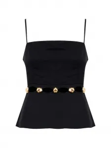 Топ с заклепками Simkhai, черный