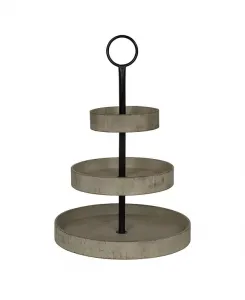 Поднос деревянный 3-х ярусный Woodmont, 3 яруса Kate And Laurel, silver