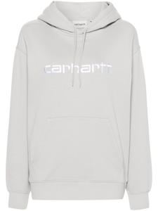 Carhartt WIP худи W' Hooded с вышитым логотипом, серый