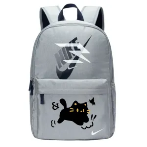 Nike Полиэстеровый рюкзак унисекс светло-серый волчий, Butterfly and Cat