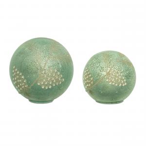 Шар светодиодный Melrose International Pinecone, 2 штуки, синий / зеленый / серебристый