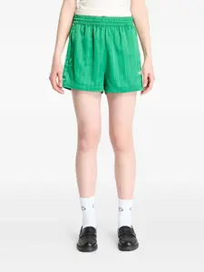 Полосатые шорты Adidas, зеленый
