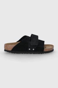 Замшевые шлепанцы Kyoto Birkenstock, черный