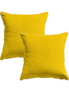 Erwin Müller Комплект из двух бархатных наволочек Nicky Velour Manchester, желтый