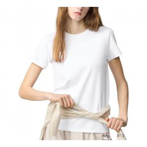 (WMNS) Футболка UNIQLO с круглым вырезом, белая