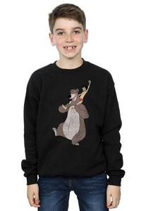 Классический свитшот с Маугли и Балу Jungle Book, черный