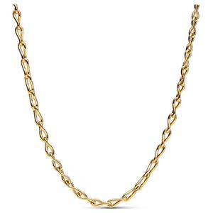 Pandora Серебряное позолоченное медное ожерелье Alloy для женщин Gold