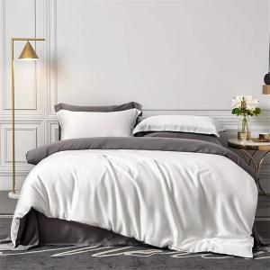 Alloaone Комплект постельного белья из натурального шелка однотонный