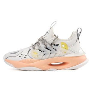 Lin Feng Амортизирующие износостойкие мужские низкие кеды повседневные белые светло-оранжевые, цвет White Light Orange