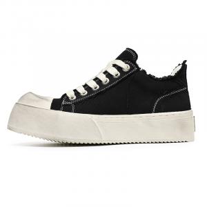 MODENGPAN Дышащие низкие парусиновые туфли унисекс, черные