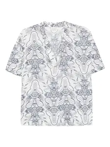 Топ с цветочным принтом и короткими рукавами Marc O'Polo, белый