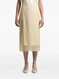 Миди-юбка с шелковыми вставками Peserico, нейтральный