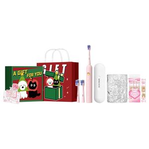 Электрическая зубная щетка JK KT набор перезаряжаемая с пятью скоростями регулируемая 37DA01 AUX, розовый/красный