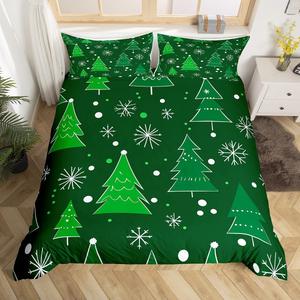 Erosebridal Комплект постельного белья с новогодним принтом в виде ёлки для детей, Multi 9