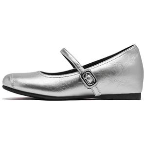 Туфли Мэри Джейн на платформе 4,5 см женские AGSDON, серебристые