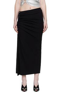 Драпированная юбка миди Rabanne, черный