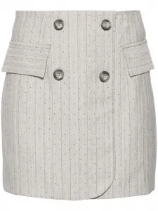 Юбка мини с кристаллами NISSA, серый