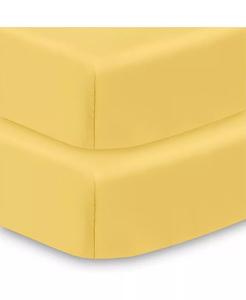 Универсальная простыня и водонепроницаемый чехол для матраса для детской кроватки размером 52 x 28 дюймов (2 шт.) Breathablebaby, желтый