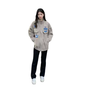 Куртка Unisex Lapel Moderate HUANQIU, хаки