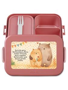 Mr. & Mrs. Panda Дизайн Bentobox Bear Love с надписью пастельно-красного цвета