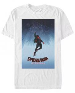 Футболка с коротким рукавом для мужчин Marvel Spider-Man Into The Spiderverse Up, Up, and Away Fifth Sun, белый