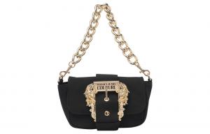VERSACE JEANS COUTURE Нейлоновая сумка через плечо, женская черная Crossbody Bag
