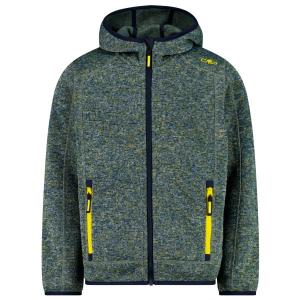 Куртка для мальчика с фиксированным капюшоном, жаккардовая трикотажная - флисовая куртка Cmp, мультиколор